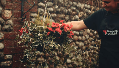 How to make an artificial hanging basket