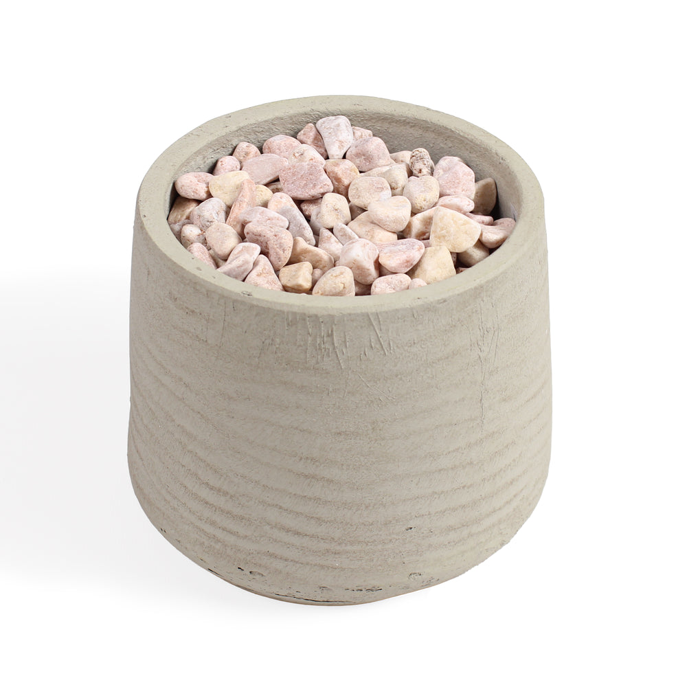 Blush pot topping stones
