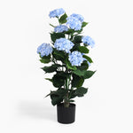 Artificial blue hydrangea shrub
