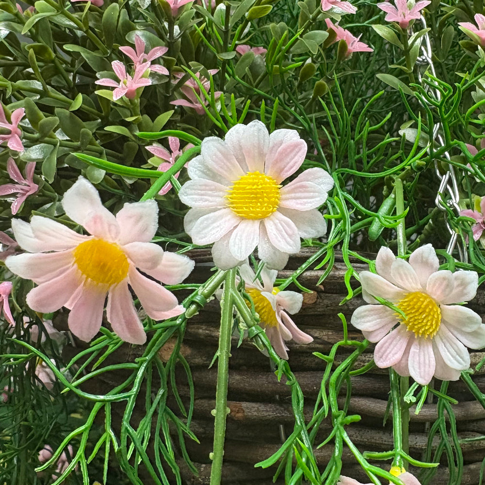 Artificial daisy hanging basket flowers