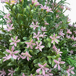 Artificial daisy hanging basket foliage