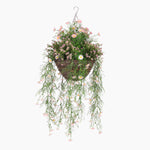 Artificial daisy hanging basket