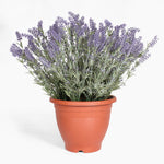 Artificial lavender patio planter arrangement