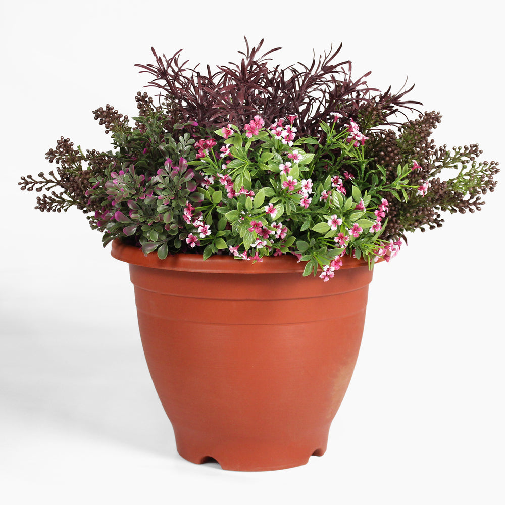 Artificial midnight falls patio planter arrangement