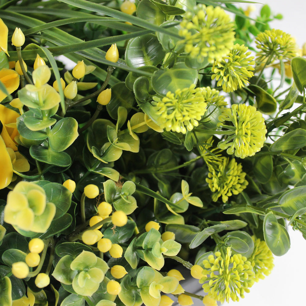 Artificial morning sunshine window box foliage