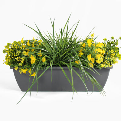 Artificial yellow morning sunshine window box