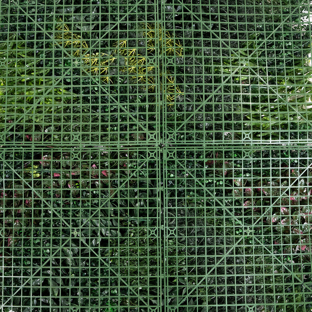 Green grid pattern on a textured green background