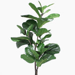 Artificial fiddle leaf fig plant on a white background