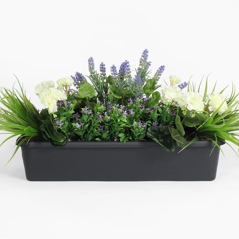 Mixed flower window box