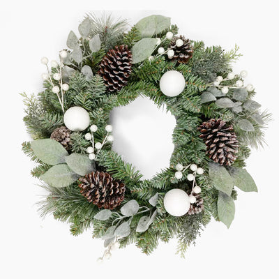 Frosted forest wreath