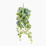 Artificial hanging leaf garland on a white background