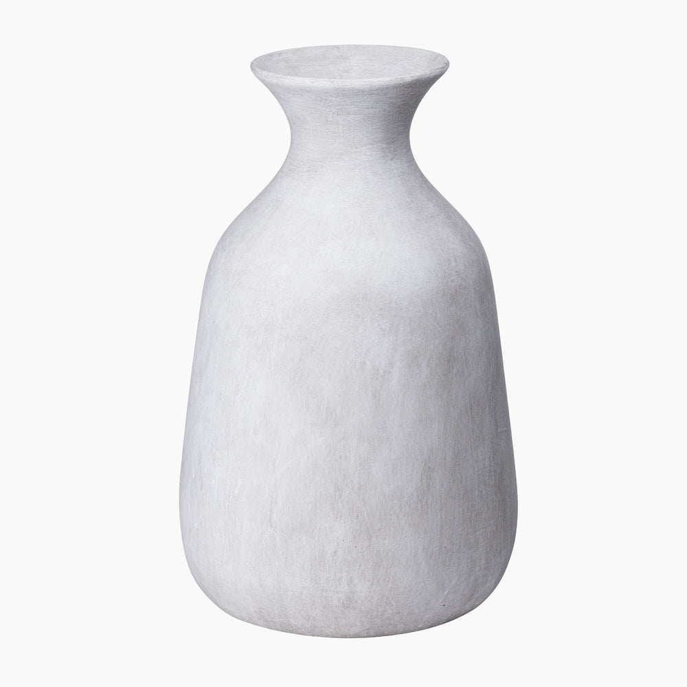 White textured vase on a white background