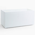 White rectangular box on a white background