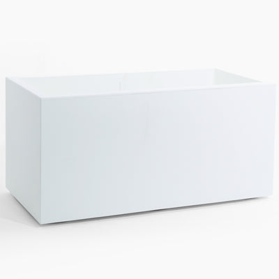 White rectangular box on a white background