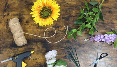 How to make a beautiful garland using artificial flowers