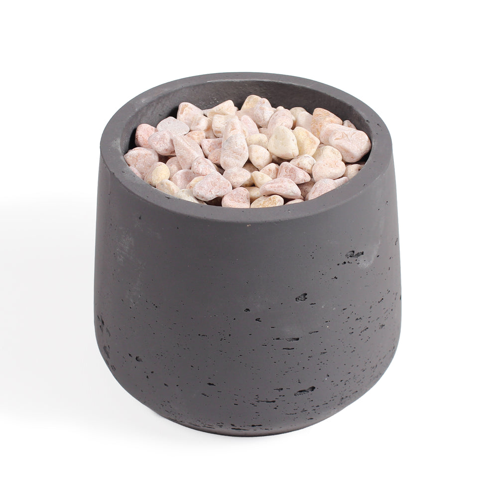 Blush pot topping stones