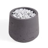 Shadow grey pot topping stones