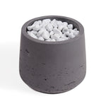 Shadow grey pot topping stones