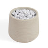 Shadow grey pot topping stones