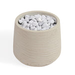 Shadow grey pot topping stones