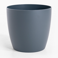 Gray planter pot on a white background