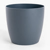 Gray planter pot on a white background