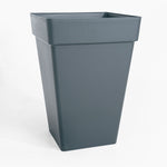 Gray rectangular planter on a white background