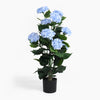 Artificial blue hydrangea shrub