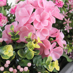 Artificial geranium & starflower pink flower window box foliage