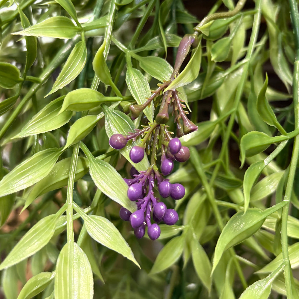 Artificial golden willow falls hanging basket foliage