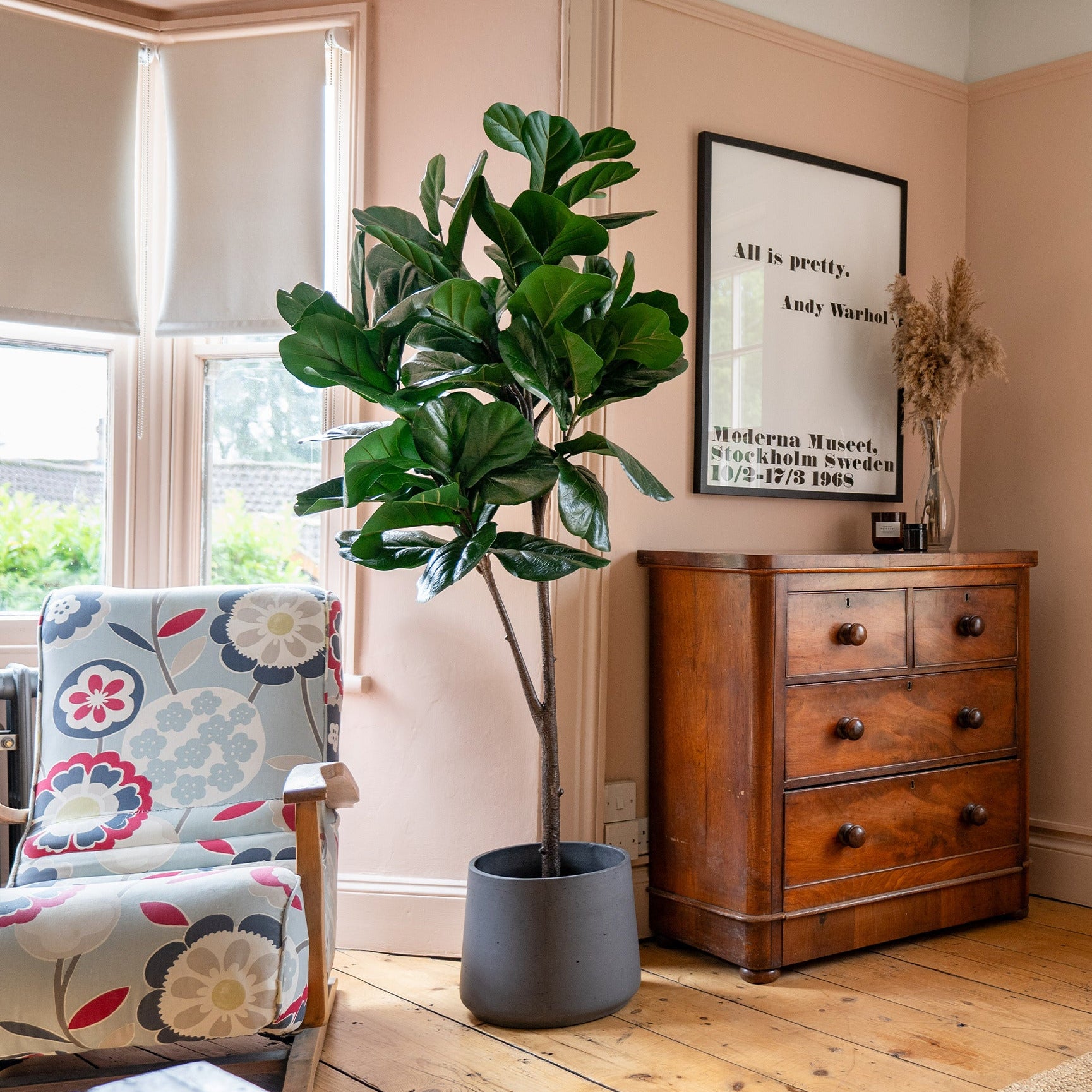 fiddle leaf fig tree in bedroom Artificial Lifelike Fiddle Leaf Fig Tree