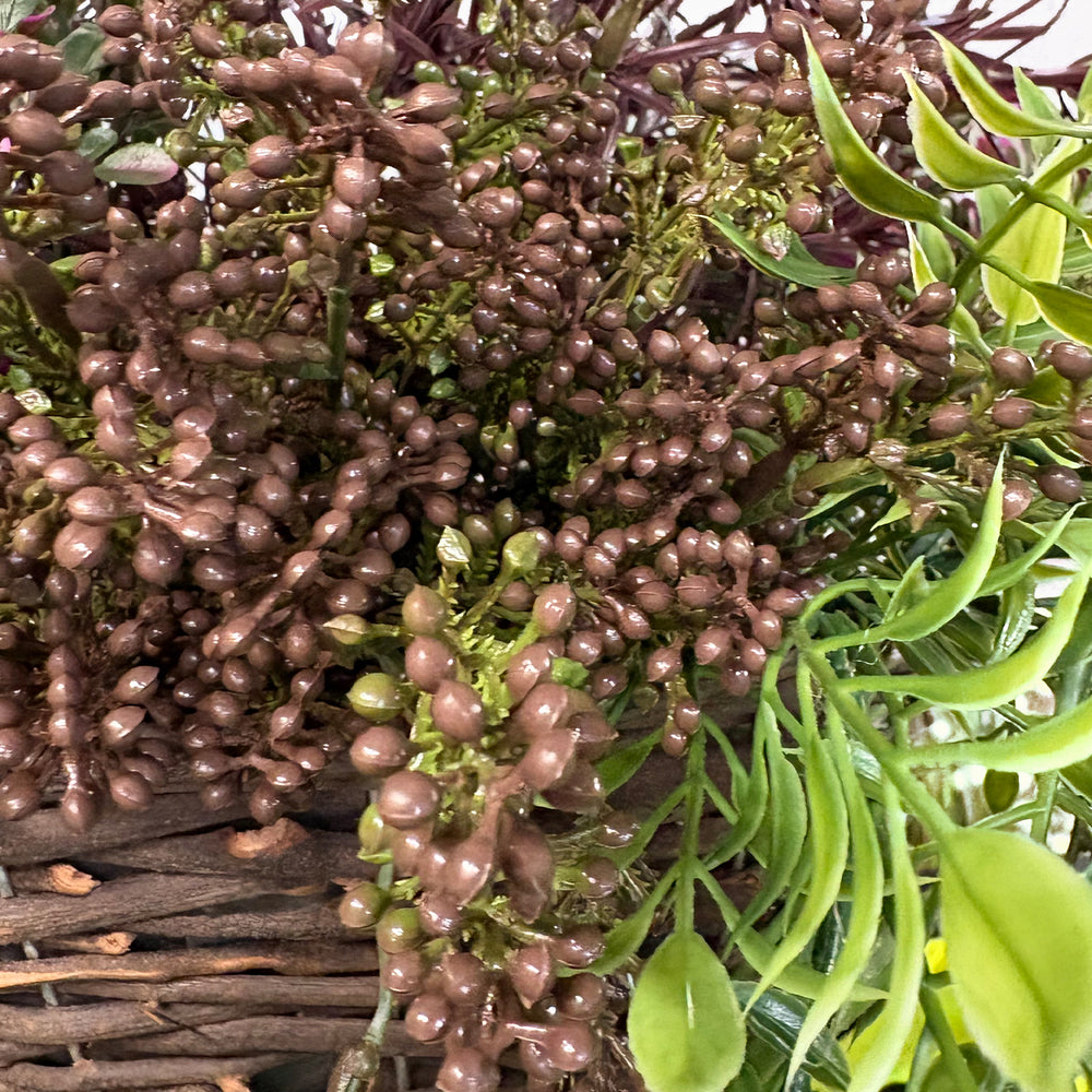 Artificial midnight falls hanging basket foliage