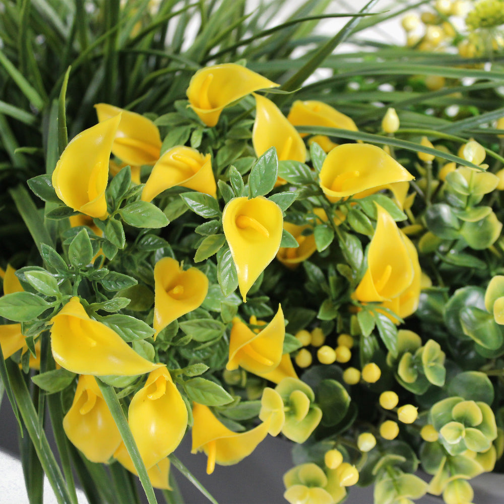 Artificial morning sunshine window box flowers