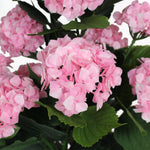 Artificial hydrangea shrub pink flowers