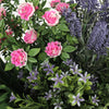 Artificial pink wild flower window box flowers