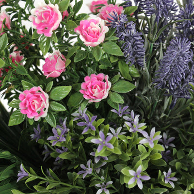 Artificial pink wild flower window box flowers