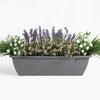 Artificial white wild flower window box arrangement