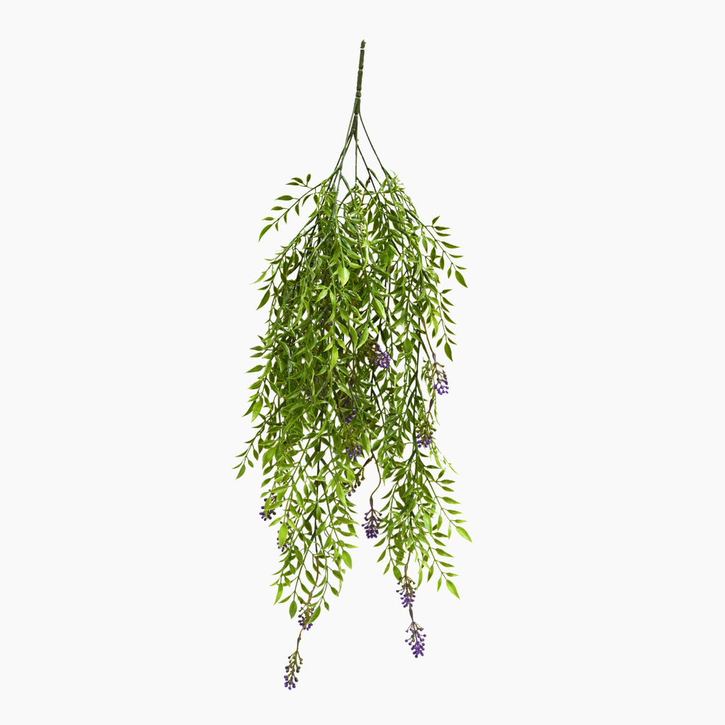 Artificial willow & berry hanging bush