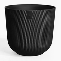 Elho black jazz planter on white background