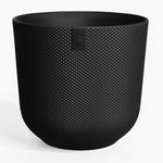 Elho black jazz planter on white background