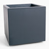 Gray square planter on a white background