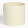 Beige ceramic planter on a white background