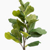 Artificial fiddle leaf fig plant on a white background