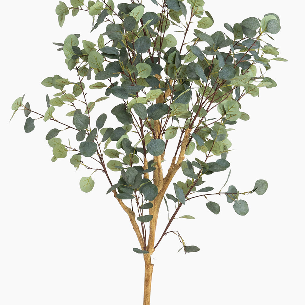 Artificial silver dollar eucalyptus tree foliage