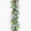 Snow-kissed leaf & pinecone garland