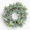 Snow-kissed leaf & pinecone wreath