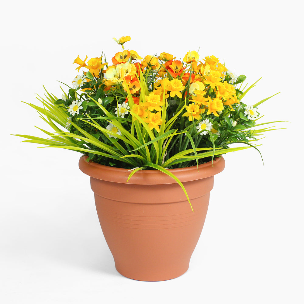 Spring hues patio planter