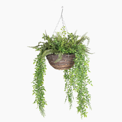Forest foliage hanging basket