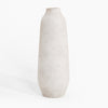 White ceramic vase on a white background