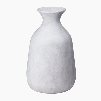 White textured vase on a white background